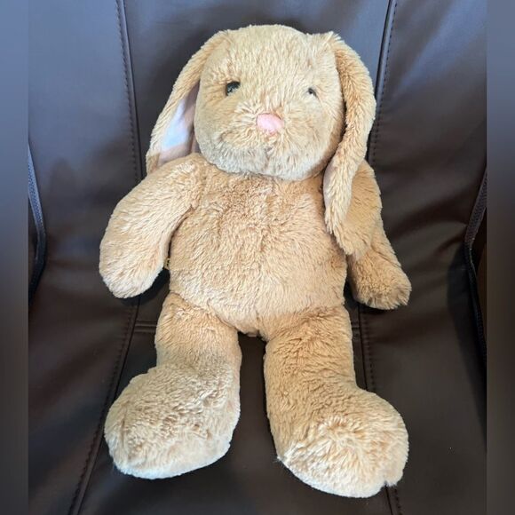 Build A Bear Fluffy Bunny Rabbit Plush Pink Ears Super Soft Floppy Ears - Picture 1 of 3